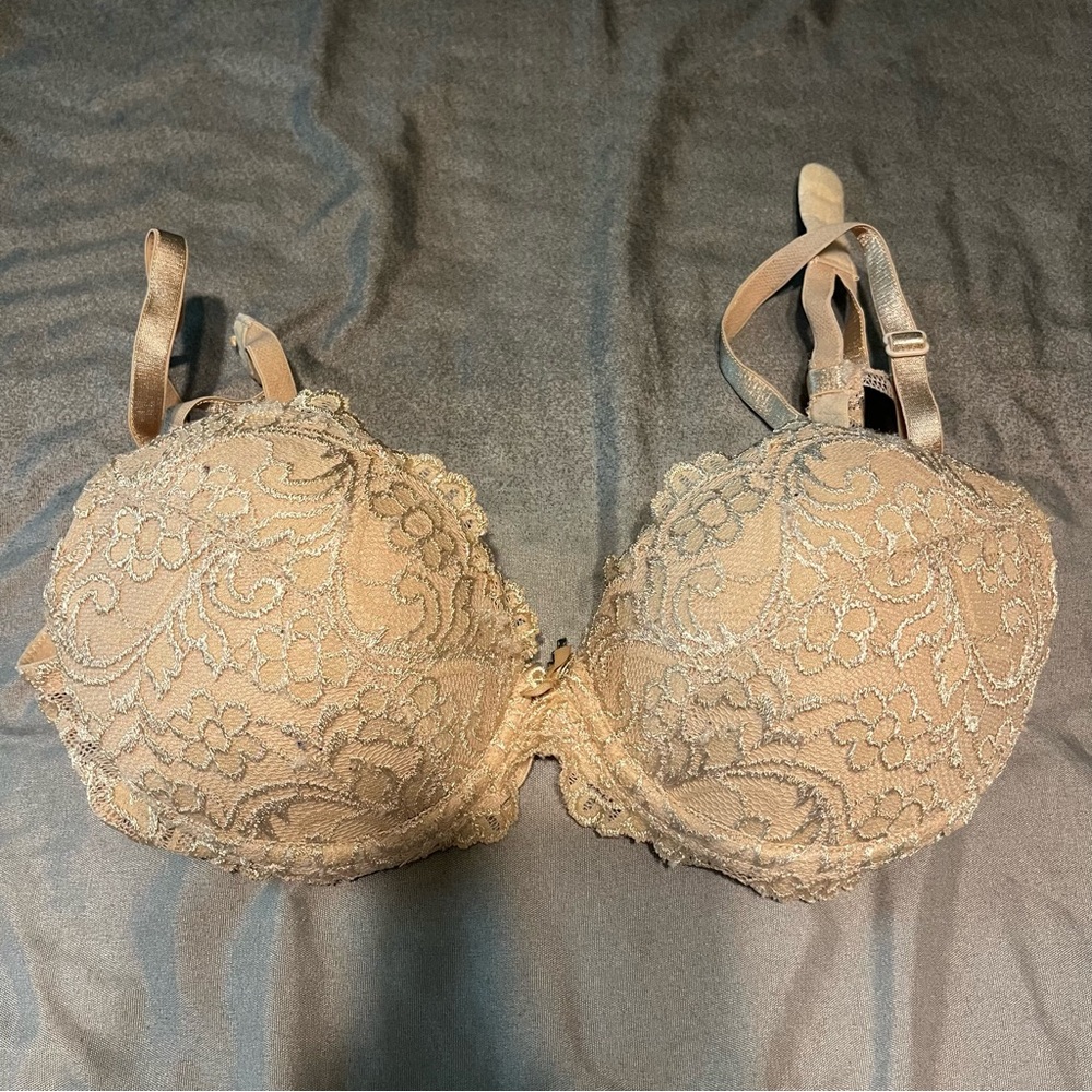 34B Nude Lace Pushup Bra